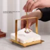 Flat Napkin Holder Metal Napkin Holder  Handle Modern Elegant  Paper Napkin Dispenser for Restaurant Hotel Home Office 2