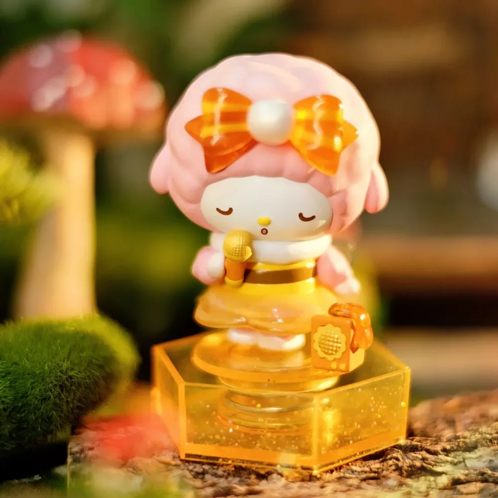 Sanrio Little Bee Concert Series Hello Kitty Creative Trend Pochacco Figure Toy Ornaments Blind Box Decoration Collection Gift