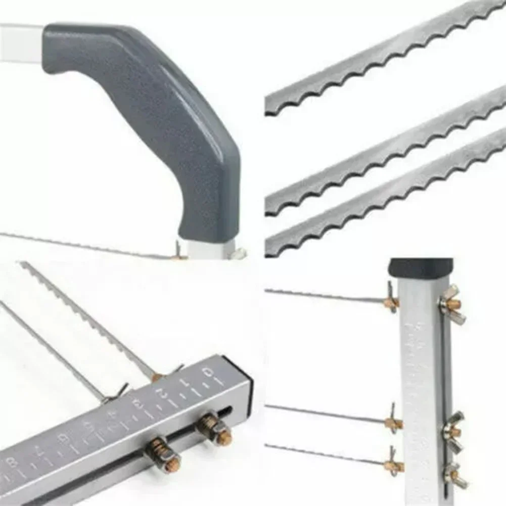 Multi Layer Cake Slicer 3 Blade Cutter Leveller with Height Adjustable Wires Measuring Guide Comfort Grip Handle