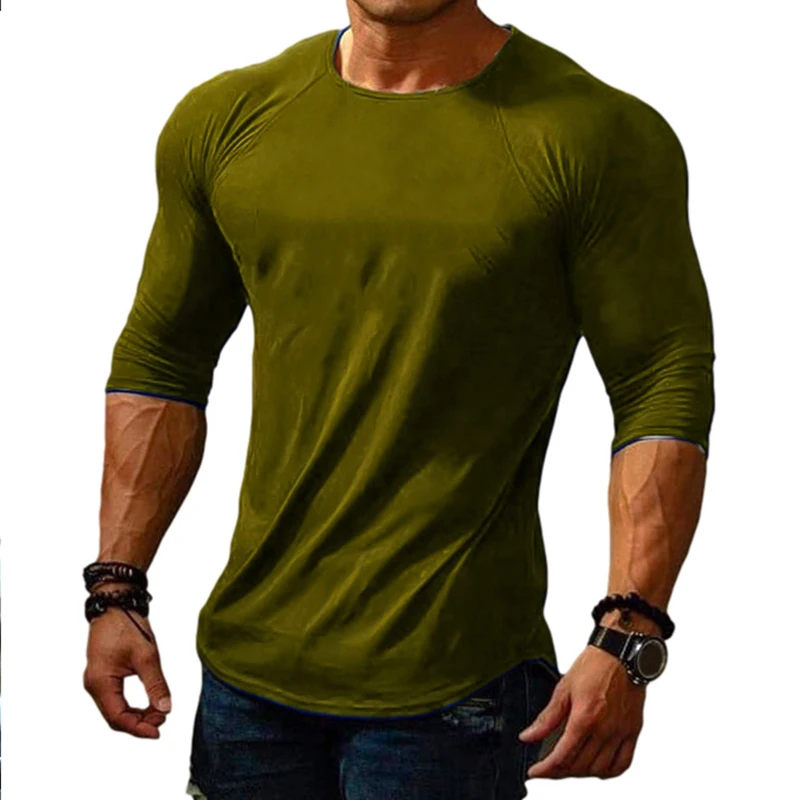 Camicie da corsa a compressione da uomo Dry Fit Fitness Gym T-shirt Rashguard da uomo Calcio Allenamento Bodybuilding Abbigliamento elastico 2023 - immagine 4