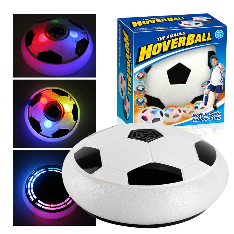 

Newest Safe Indoor Kids Sports Ball Air Power Soccer Disk Game Bright Light Electric Suspension Football Toy for Children