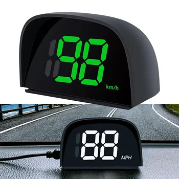 GPS HUD Head Up Display GPS Speedometer KMH/MPH HD LCD Display Plug and Play Car Speed Display Satellite Velocimeter 1