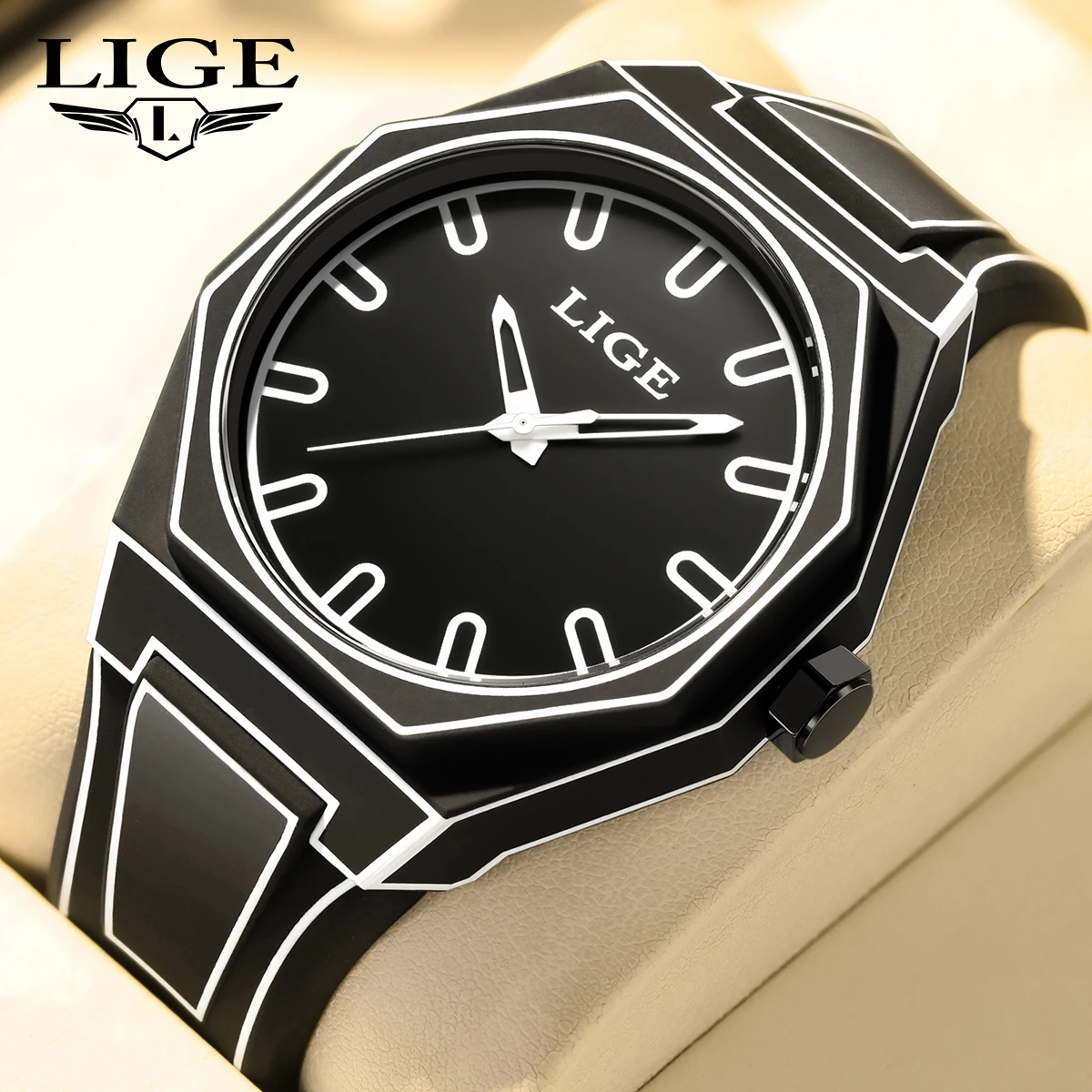 LIGE Men Watch Fashion Quartz Wrist Watches For Men Top Brand Luxury Military Sports Waterproof Chronograph Relogio Masculino