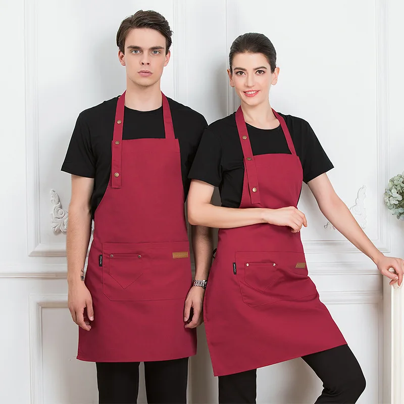 

Unisex Fashion Chef Cook Kitchen Apron Coffee Shop Hairdresser Sleeveless Work Uniform Bib Work Clothing Antifouling Aprons