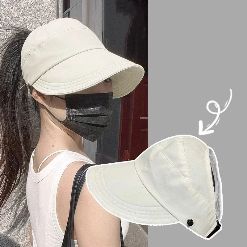 Women Sun Visor Hat Wide Brim Bucket Hats Summer UV Protection Sport Baseball Cap Quick Dry Adjustable Summer Beach Caps Bonnet Cooling Caps