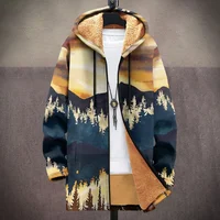 Men Cardigans Coats Woods Loong Art Skull Graphics Printed Plush Thick Winter Jackets Fashionable Streetwear Unisex Clothing 1