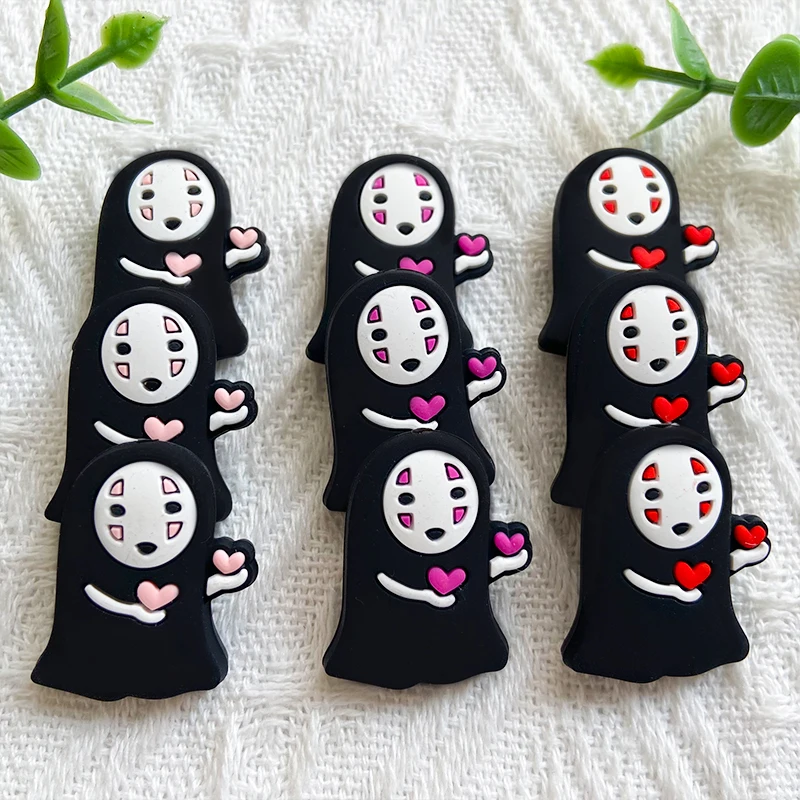 10pcs BPA-Free Cute Faceless Male Silicone Beads Food Grade Silicone Tooth Beads DIY Pacifier Chain Accessories