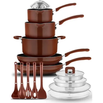 Space Saver 17-Piece Nonstick Cookware Set 1