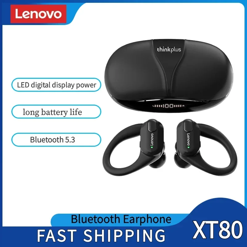 Wireless Headphones Original Thinkplus XT80 Wireless Headphones Sports Earphones Bluetooth 5.3 Headsets Noise Reduction Earbuds with Mic Ear hooks