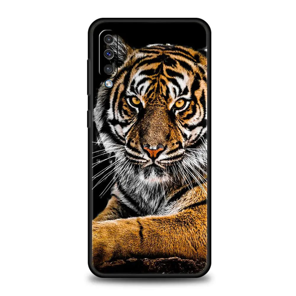Fierce Lion Tiger King Silicone Phone Case Cover