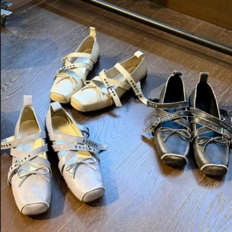 Women's Shoes New Spring Square Toe One-line Buckle  Buckle Decoration  Shoes Women Outdoor Daily Commute Zapatos De Mujer 4