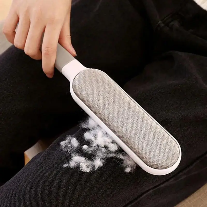 Removedor de pelos de animais de estimação de dupla face, escova adesiva eletrostática manual, para gatos, roupas, sofás, móveis e tapetes._voghion.com