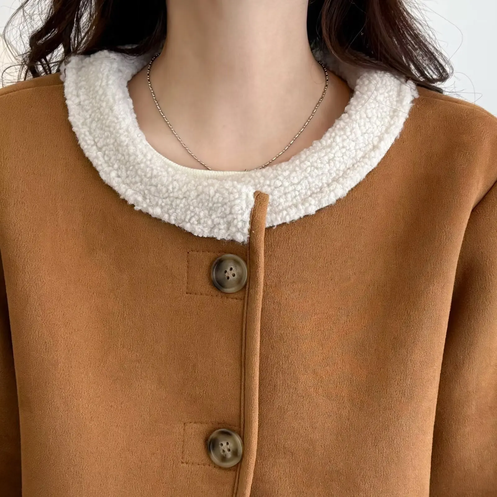 2025 Winter New Style Elegant Chic Thickened Warm Fleece Jacket XXXXL Fashion Plus Size Women's Suede Coat 927