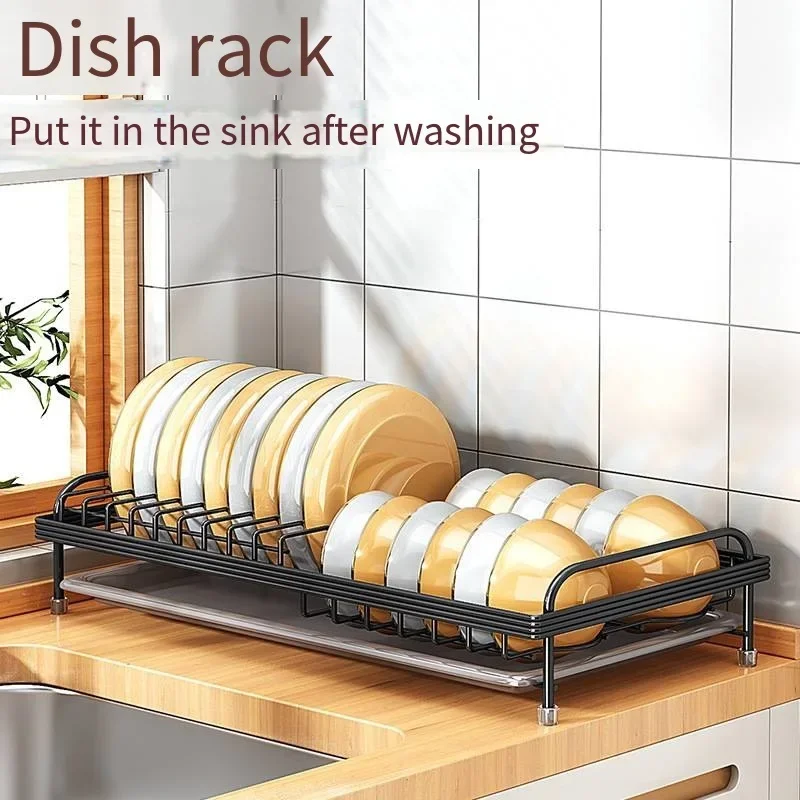 

Cabinet Dish Rack Multi-Functional Dish Rack Chopsticks Storage Storage Household Pull-Out Bowl Tray Drain Organization