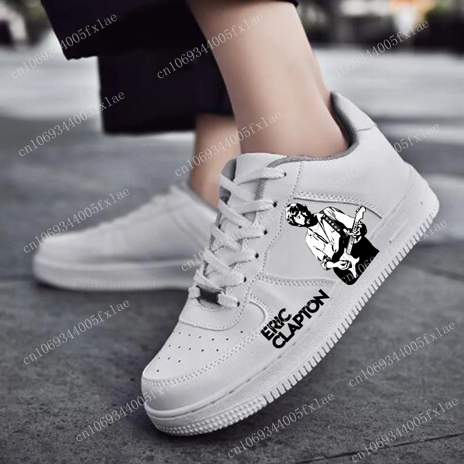 

Eric Clapton AF Basketball Mens Womens Sports Running High Quality Flats Force Sneakers Lace Up Mesh Customized Made Shoe White