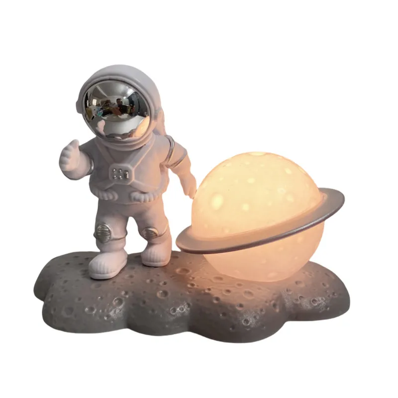 宇宙飛行士の置物,テーブルの装飾品,宇宙飛行士の彫刻,月の夜の