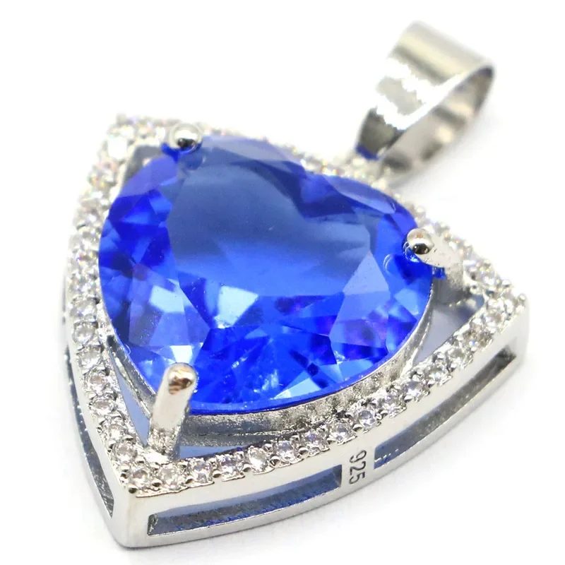 5g Real Customized 925 Solid Sterling Silver  PENDANT Romantic Smoky Topaz Violet Tanzanite Alexandrite Topaz Zultanitel CZ Brid