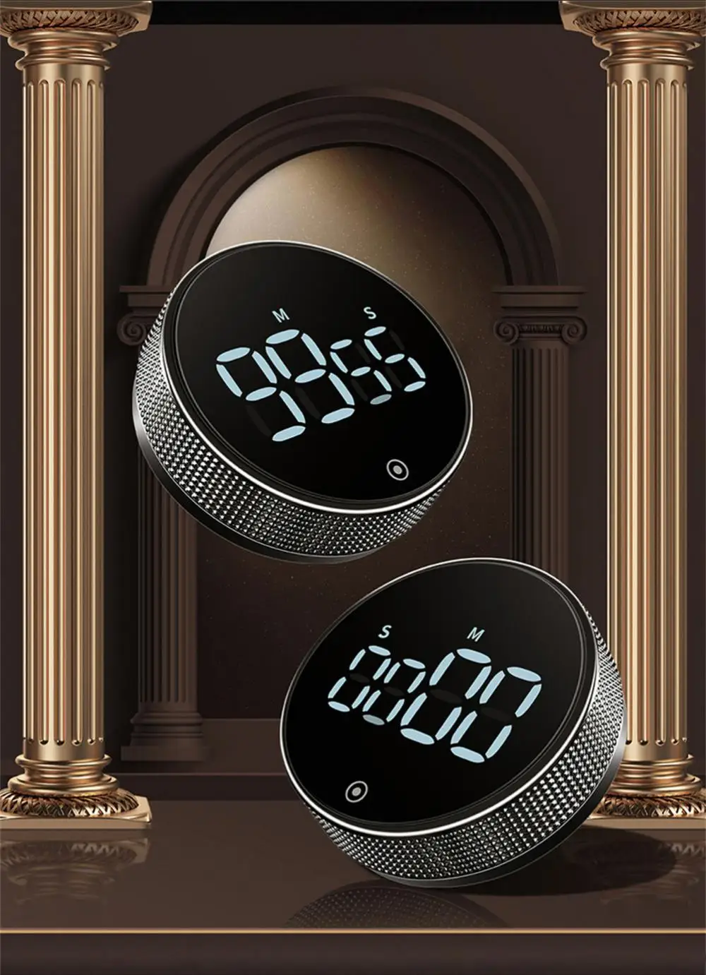 Magnetic Kitchen Timer LED Digital Timer Manual Countdown Timer Alarm Clock Cooking Shower Study Fitness Stopwatch Time Master