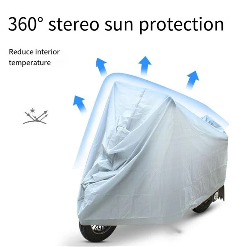 Cubierta impermeable para motocicleta, funda protectora para exterior, interior, bicicleta, Scooter, lluvia, polvo, protección solar a prueba de rayos UV para motocicleta