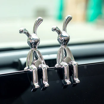 Cartoon Animal Rabbit Car Interior Center Console Decoration Personality Dining Table Desk Creative Props Accessories 1