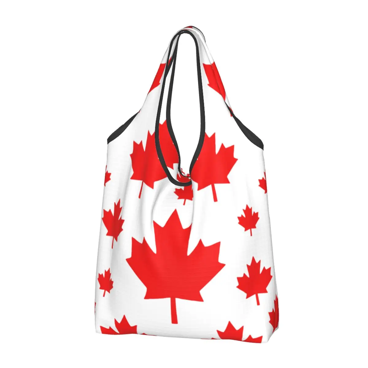 

Canada Maple Leaf Flag Reusable Shopping Grocery Bags Foldable 50LB Weight Capacity Eco Bag Eco-Friendly Eco-friendly