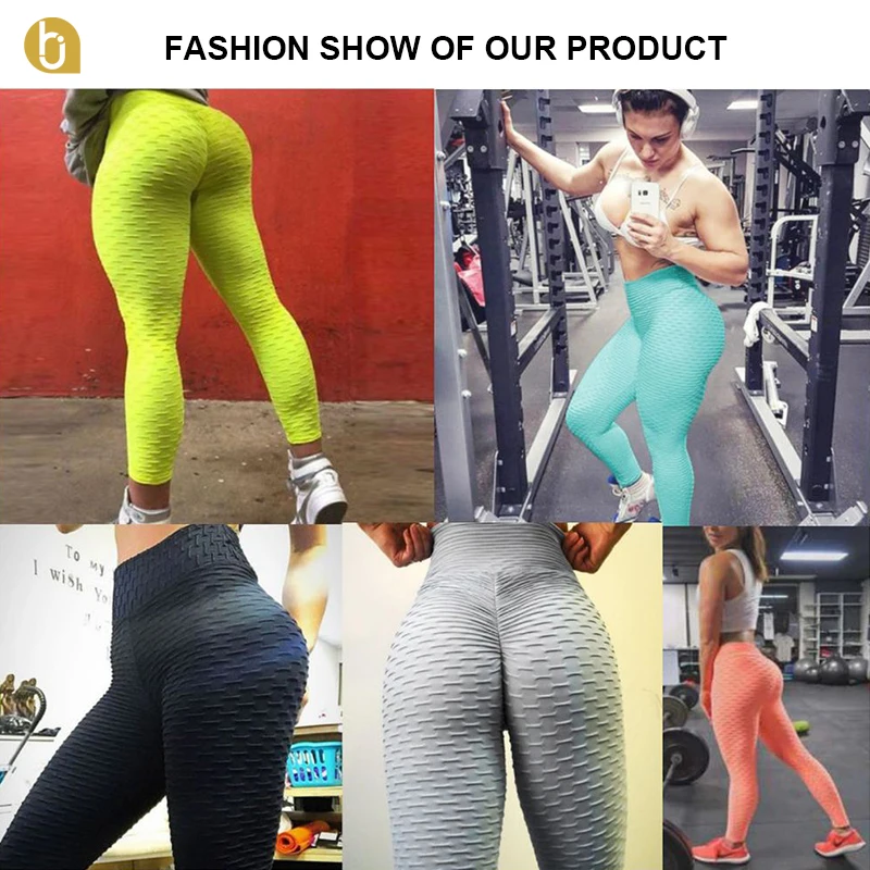 300G TikTok High Waisted  Stretchy Scrunch Butt Lifting Push Up Pocket Phone Women Fitness  Gym Pants Anti cellulite Legging