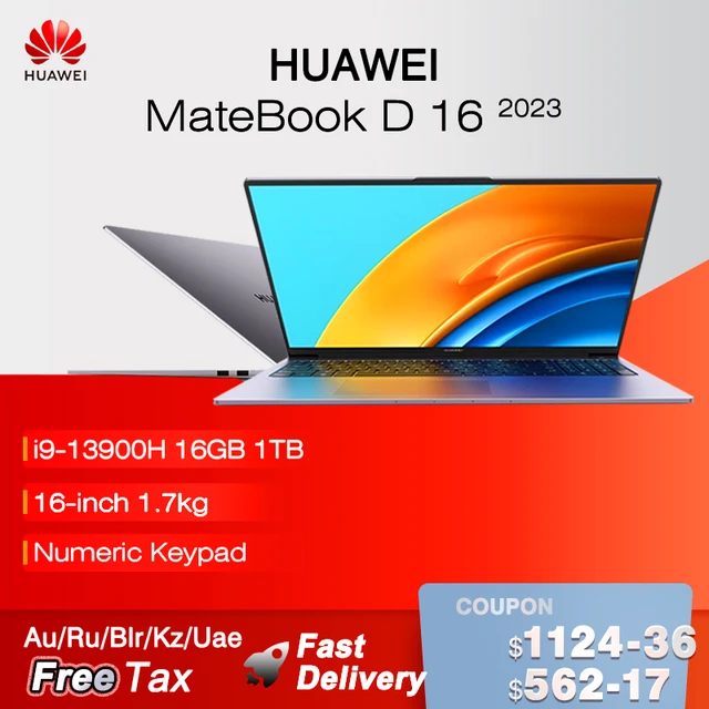 HUAWEI MateBook D16 2023 Laptop i9-13900H/ i7-13700H/i5-13500H 16GB 1TB  Notebook 13th Intel CPU 16-inch With Numeric Keypad SSD - AliExpress