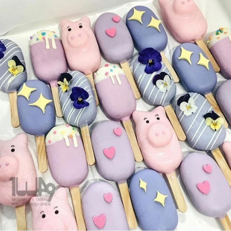 Ice Cream Sticks Disposal Lollipop Sticks 50/100PCS Handmade Wooden Stick Birch Ice Cream Popsicle Sticks Wood Craft Sticks Popsicl Accesorios