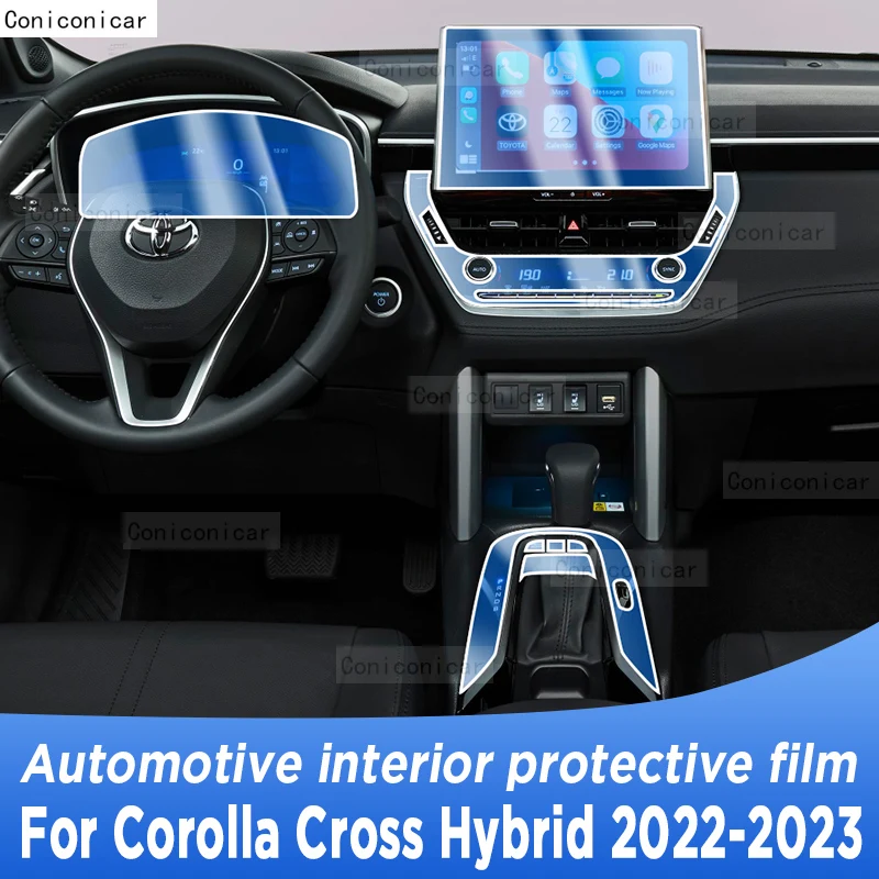 

For Corolla Cross Hybrid 2022-2023 Gearbox Panel Navigation Screen Automotive Interior TPU Protective Film Anti-Scratch Sticker