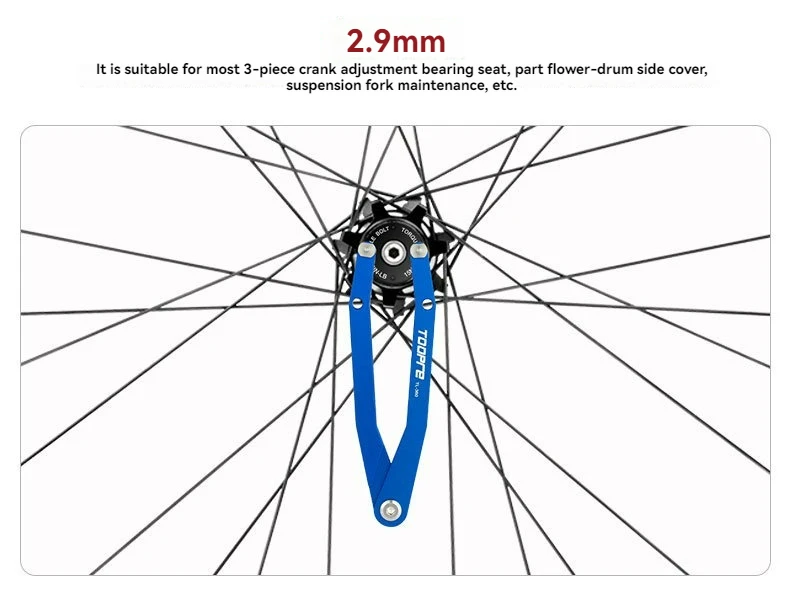 TOOPRE Fahrrad Kurbel Arme Kappe Pin Spanner Einstellbare Werkzeug Fahrrad Hub Tretlager Freilauf Pin Schlüssel Für NX/GX DUB/FSA/XX/X01 – Detail 5