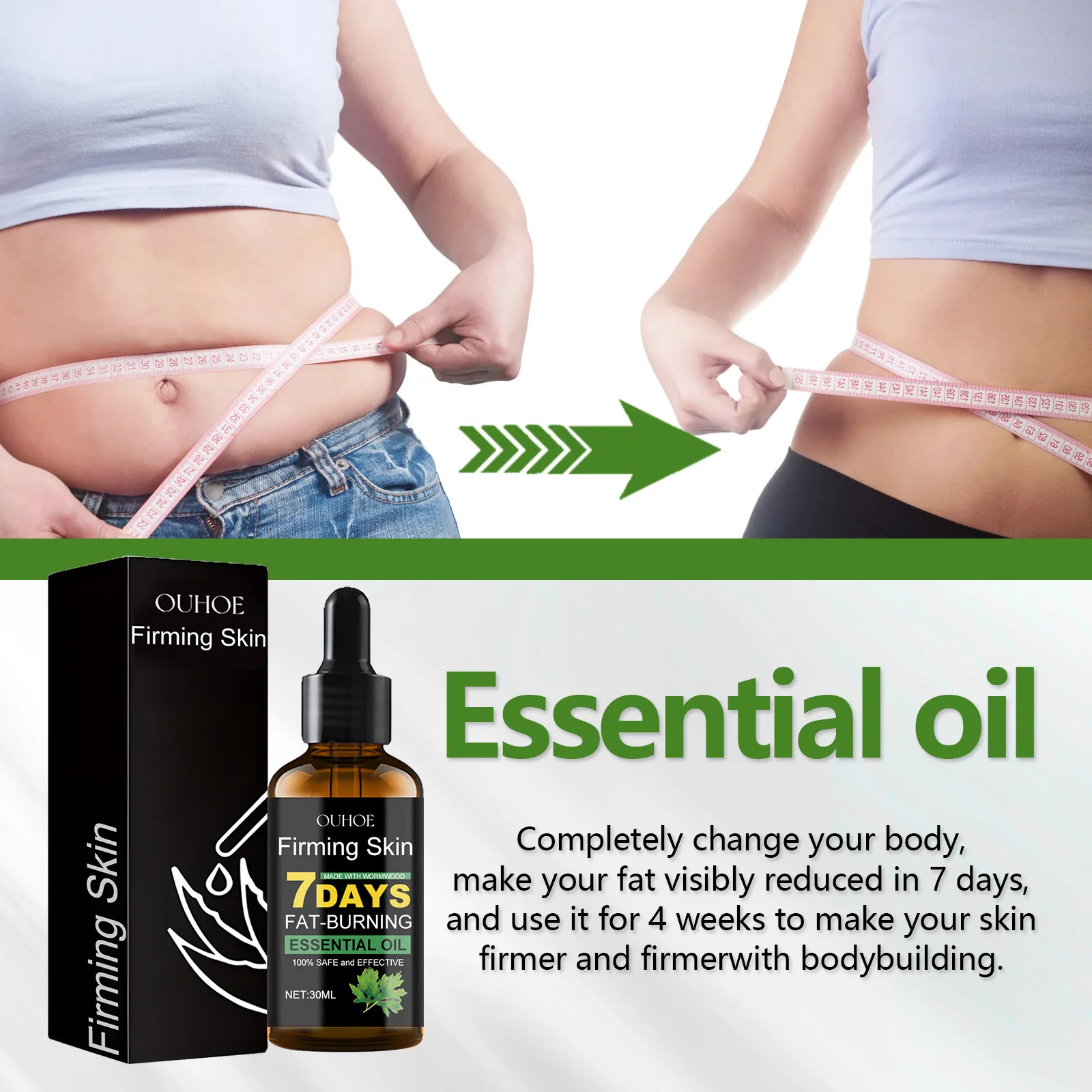 Fast Slimming Massage Oil Fat Burning Belly Thigh Lose Weight Slim Down Natural Plant Beauty Health Extracted Essential Oils