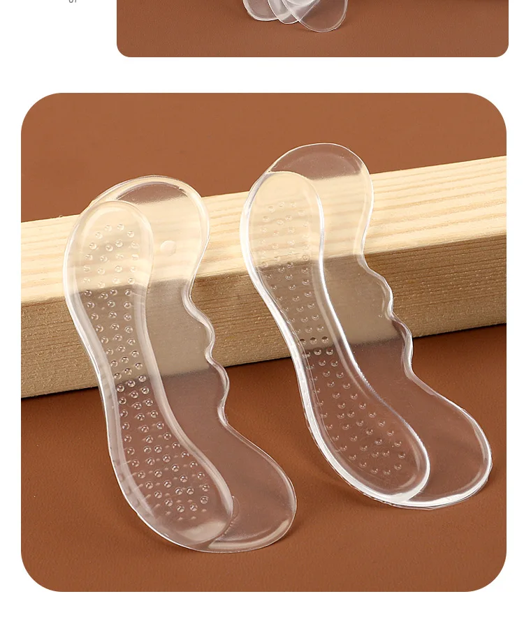 2 Stück Unsichtbare Silikon-Gel-Fersenpolster Schmerzlindernde Schuh-Einlagen Fußpflege Selbstklebende Fersenschutz-Aufkleber – Detail 10