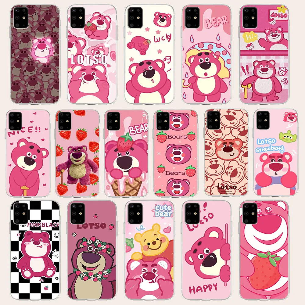 Custodia In Silicone Ak-33 Strawberry Bear Per Realme Narzo 9 10 C30S C35 C55 30A 50 50I 50A Prime Pro Plus