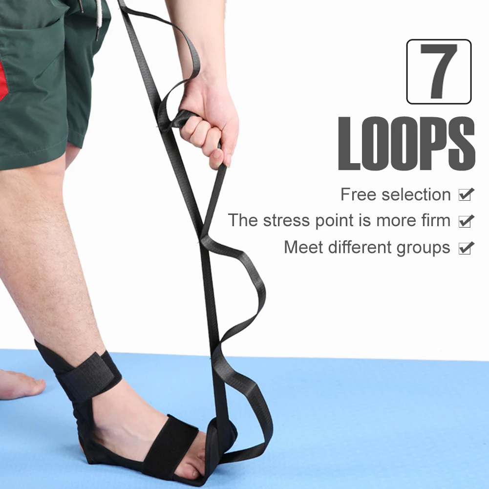 

148cm Yoga Leg Ankle Brace Support Training Stretching Belt Stroke Hemiplegia Rehabilitation Strap Correction Braces Yoga Belt