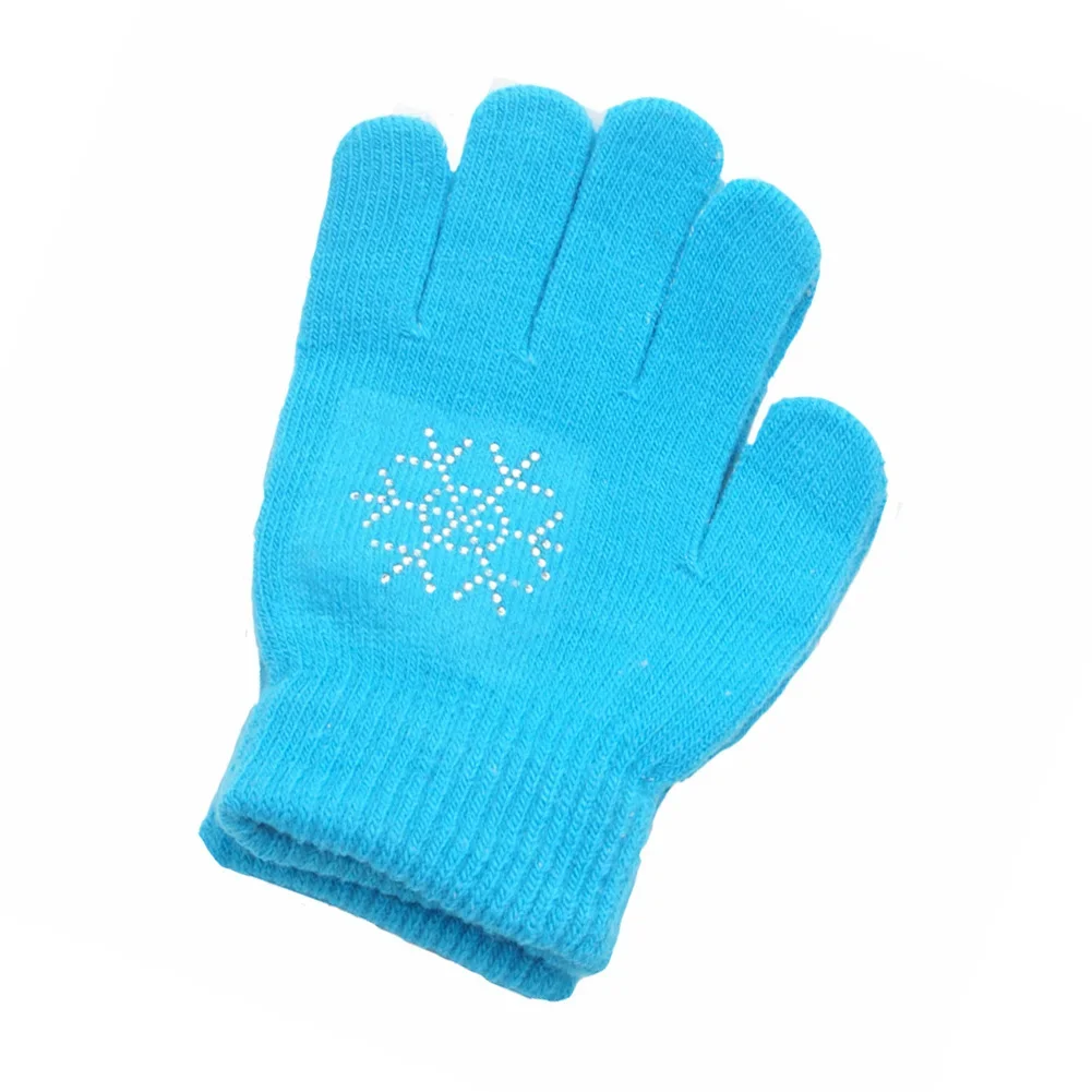 1 Pair Skating Gloves Figure Skating Gloves Non-Slip Winter Warm Stretch Glove Children Kids Accessories For Ice