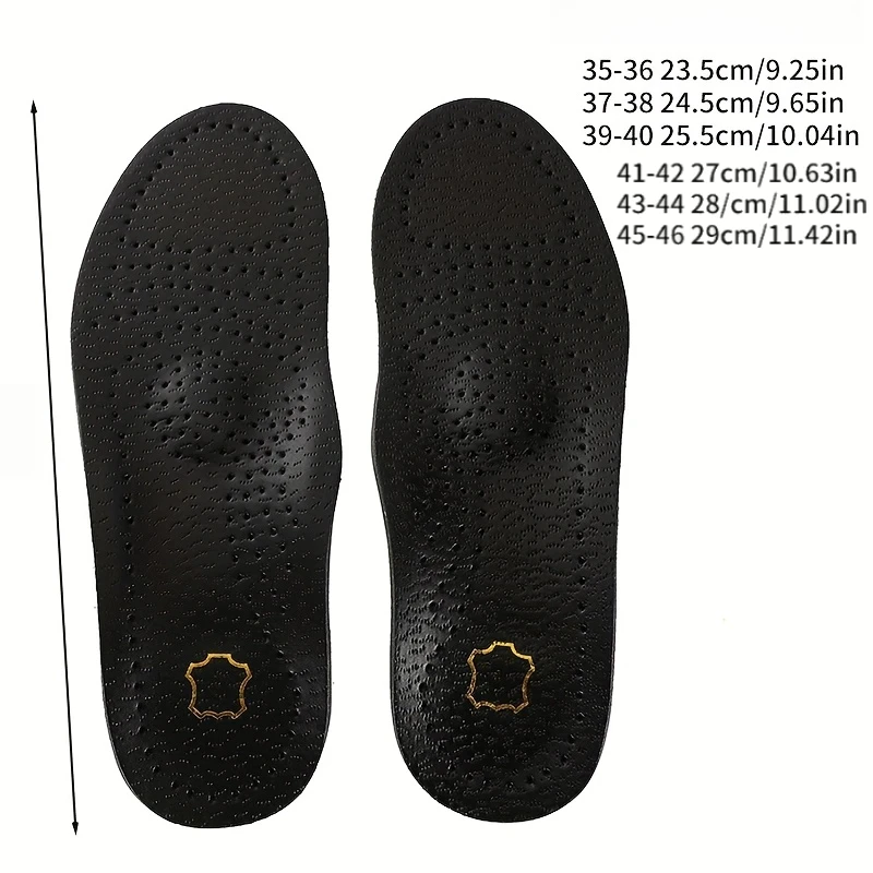 Orthesen-Einlegesohlen aus Leder, halbes/volles Polster, orthopädische Plattfüße, Fersenschmerzen, Fußgewölbeunterstützung, O/X-Beinkorrigierte Einlegesohlen, Schuhe, Sohleneinlage – Detail 2