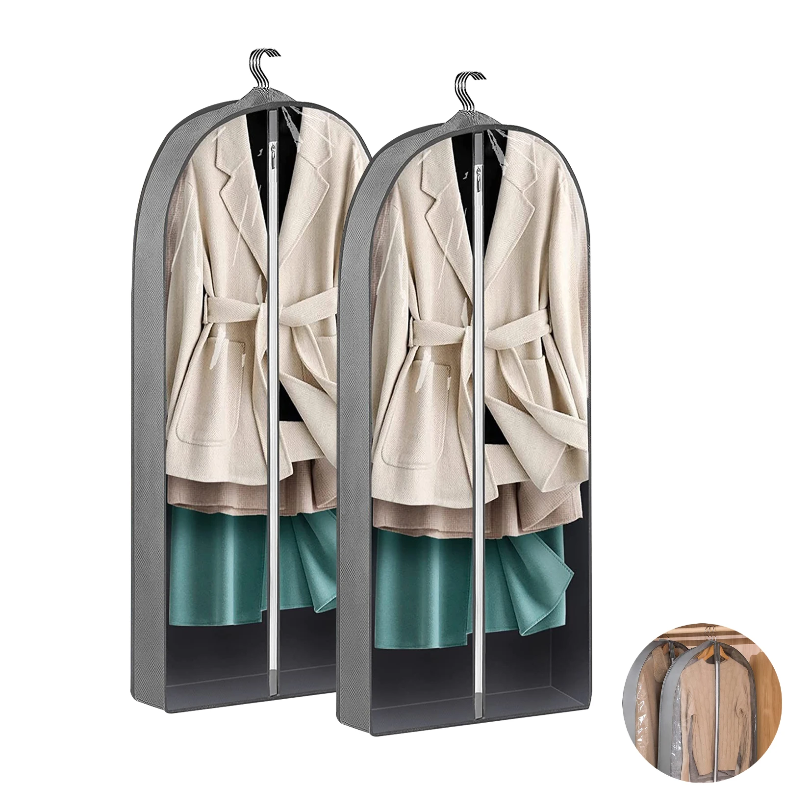 

2 шт., полная защита для одежды, на молнии