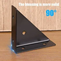 1/5 ชิ้นมุมขวาสแตนเลสสนับสนุน L รูปสนับสนุนสําหรับเฟอร์นิเจอร์ Joint ชั้นวางเฟอร์นิเจอร์ฮาร์ดแวร์ 4