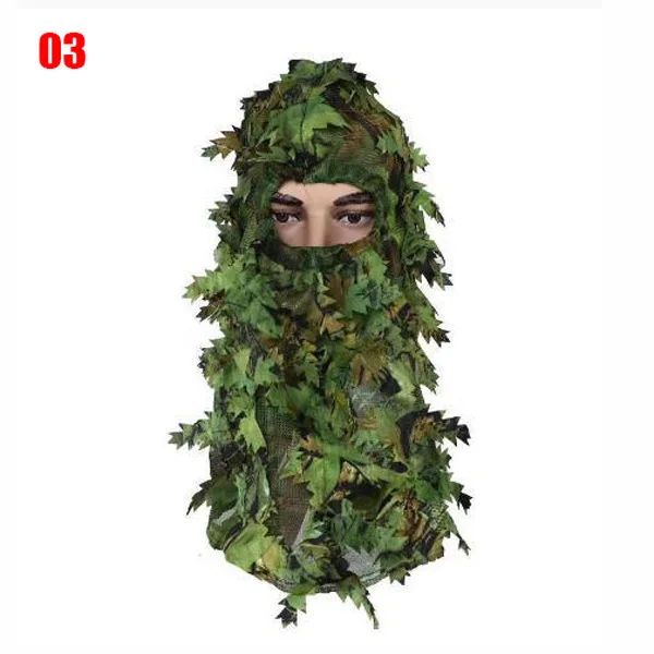 Outdoor Tactical Balaclava Hat Cap Full Face Mask Camouflage Airsoft Ghillie CS War Game Accessories