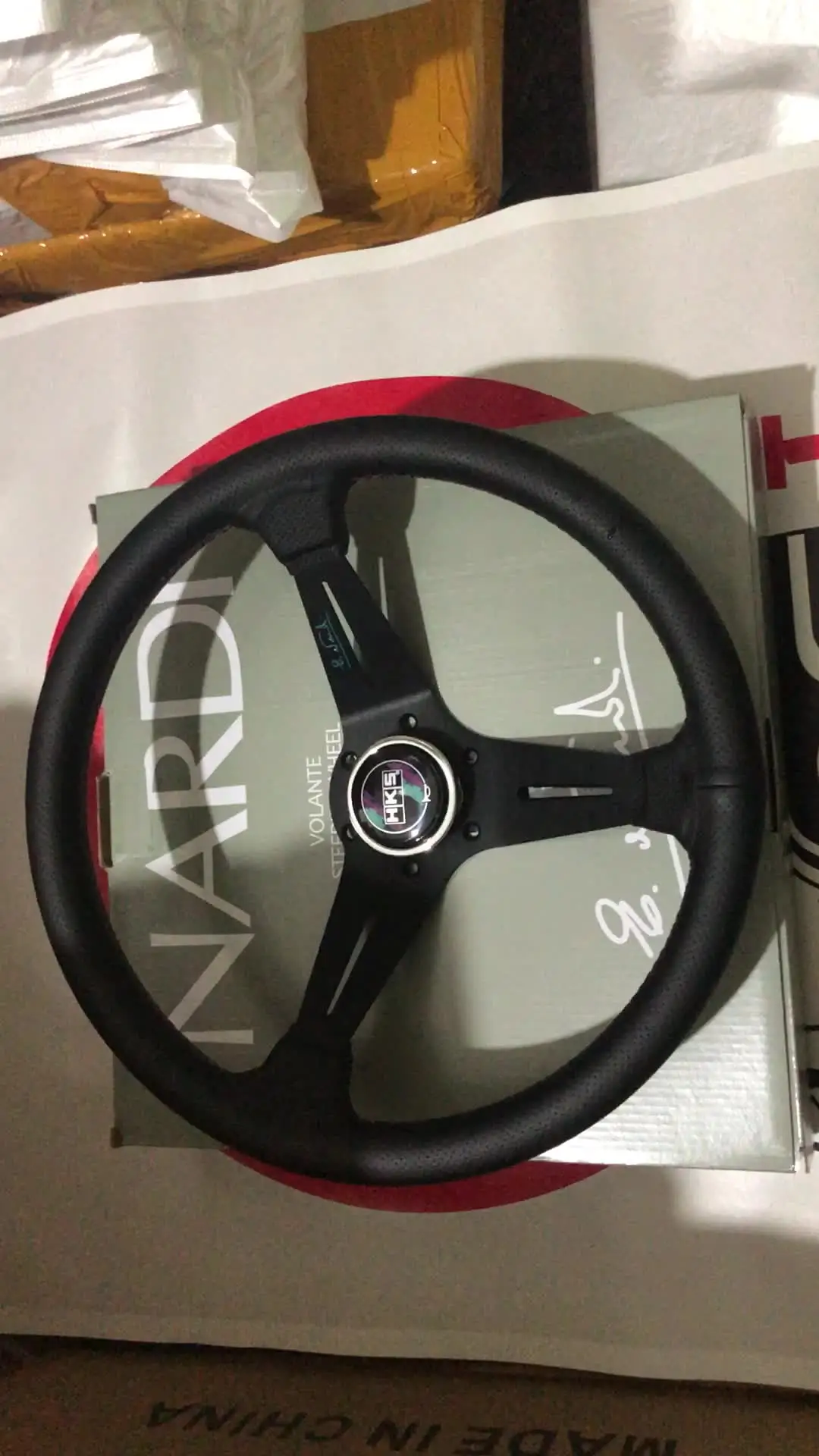 Универсальный Автомобильный руль Nardi X HK 14 дюймов Гоночное рулевое колесо из