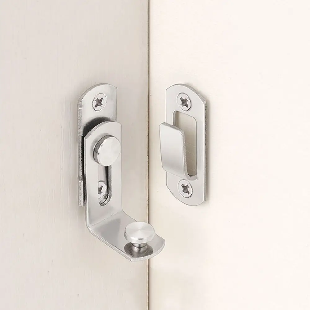 Window Right Angle Stainless Steel Buckle Theftproof Barn Cabinet Lock Latch Door Hasp