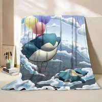 Pokemon Snorlax Flannel Fluffy Fleece Blanket for Home Bedroom Bed Sofa Office Children's Cover Adult Soft Blanket Kid Cute Gift 2