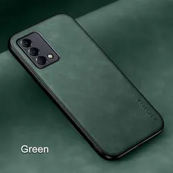 Luxury Slim PU Leather Phone Case - Business Style Cover for Realme GT Master (Green)