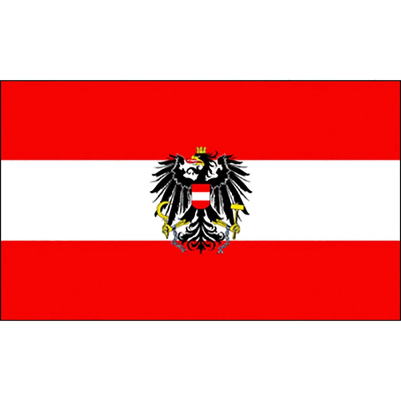 

90x150 CM Austria Eagle National Flag with Coat of Arms Austrian Emblem Country Flags for decoration