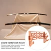3 Tier Bamboo Sword Holder Wall Mount Display Stand Samurai Sword Rack Hanger For Katana Wakizashi Tanto Genji 5