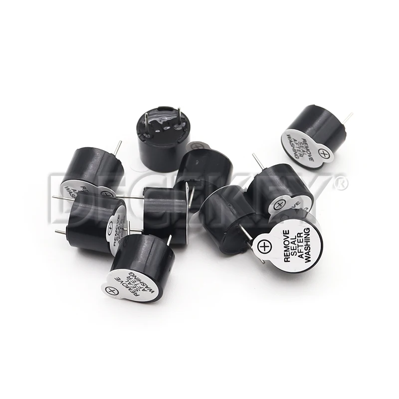 Pack of 10 Magnetic Active Buzzers - Continuous Beep Tone, Various Voltage Options