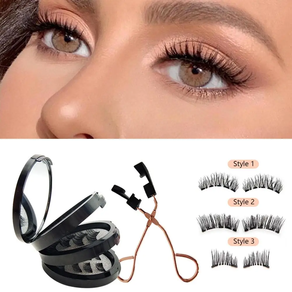 

1 Set Magnetic Eyelashes Magnetic Magnetique Tweezer 3D Wild Faux Kit Magnetique Mink Eyelashes Lashes Waterproof Bulk U1G1