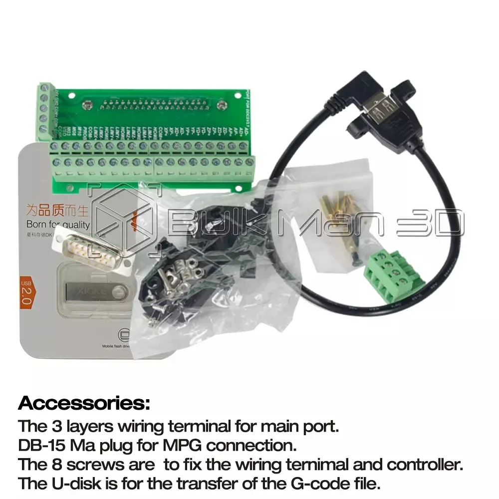 독립형 오프라인 CNC 모션 컨트롤러, CNC 머신 키트용 MPG 핸드휠과 USB 인터페이스 연결, DDCS V3.1, 3 축 4 축