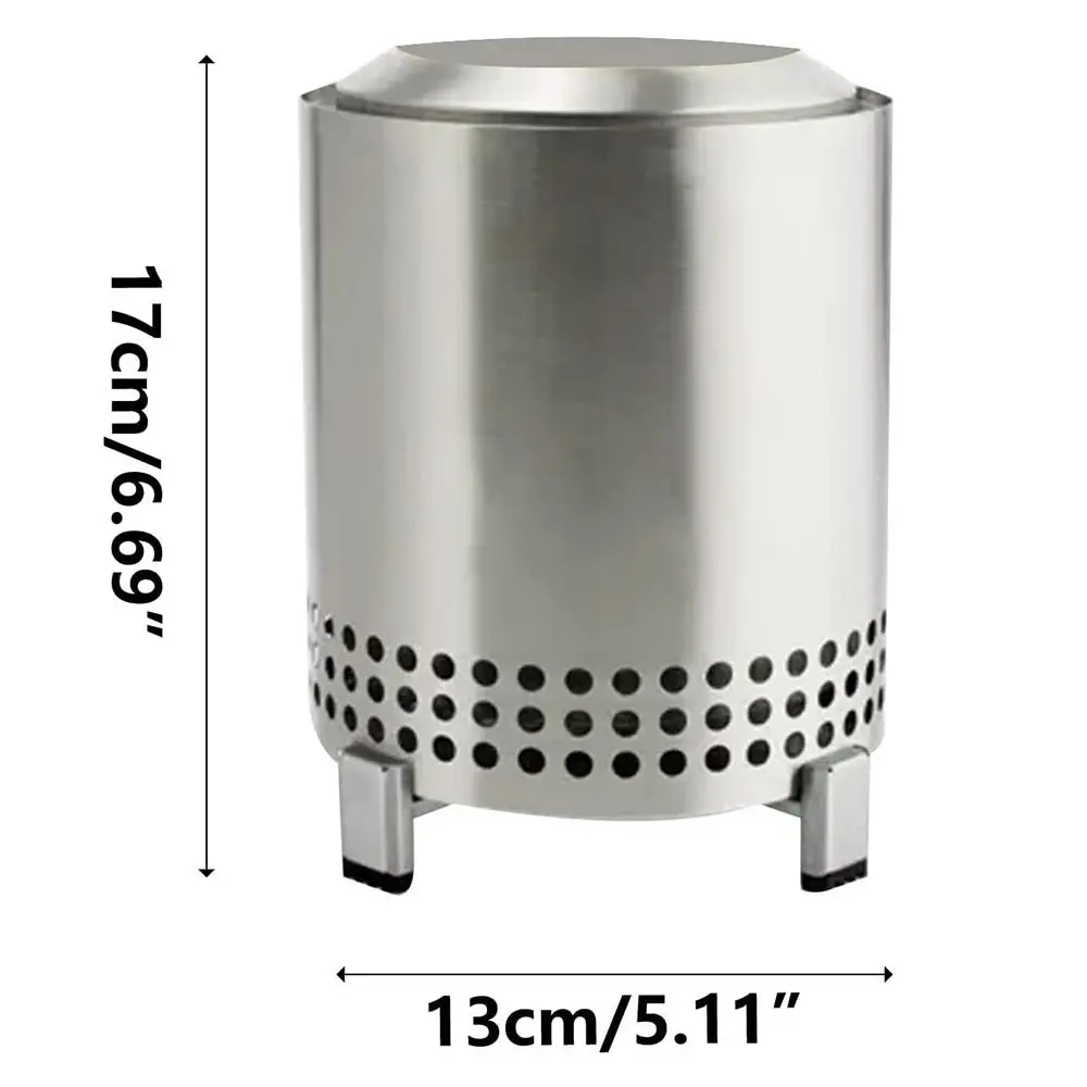 Wood Burning Firepit 304 Stainless Steel Low Smoke Tabletop Fire Pit Mini with Stand camping wood stove