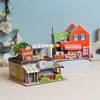 3D Exquisite Paper Puzzles Children's Handmade DIY Toys IceCream French-Hotel Flower-shop Supermarket  WL 2